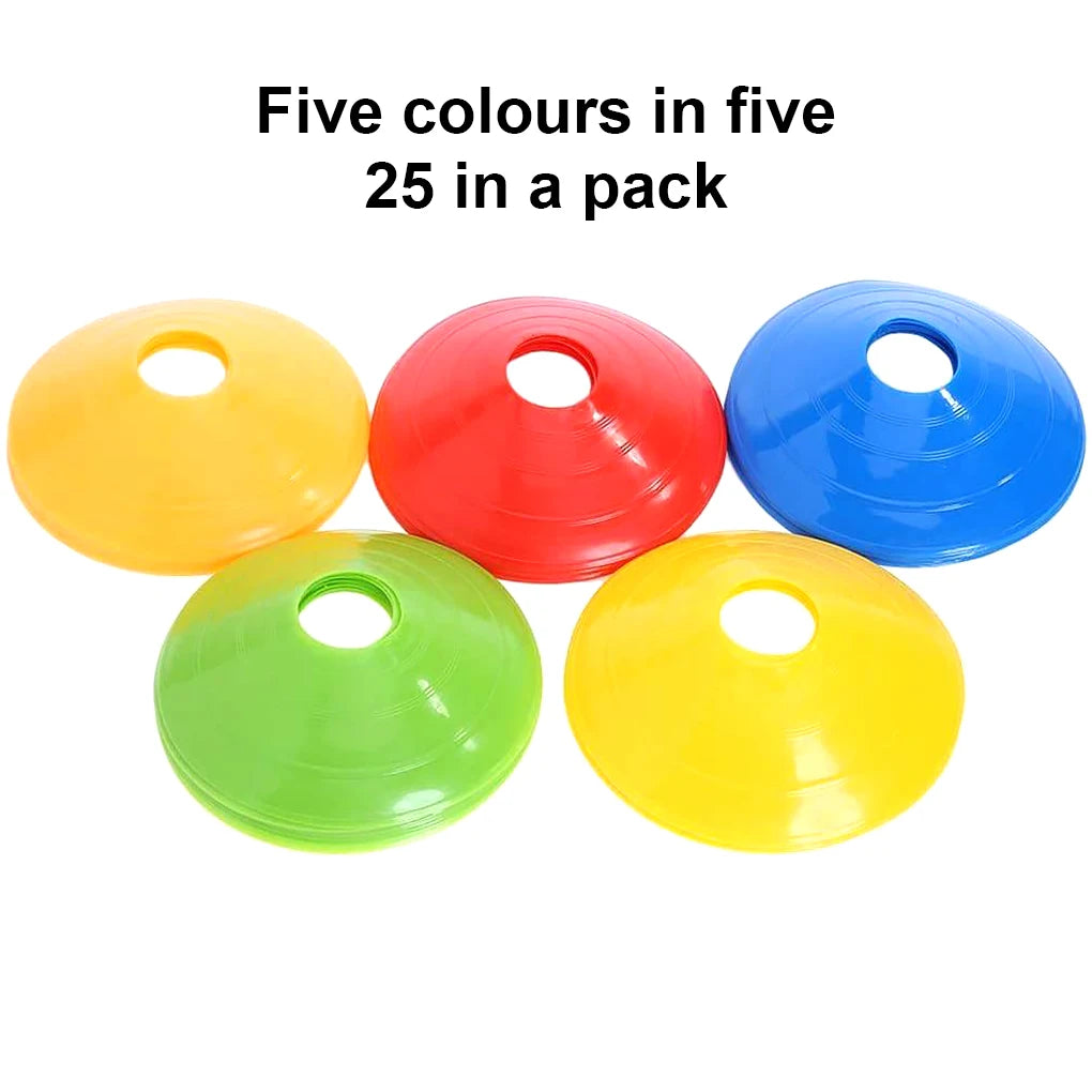 25pcs Cone Set Football Training Equipment for Kid Pro Disc Cones Agility Exercise Obstacles Avoiding Sport Training Accessories