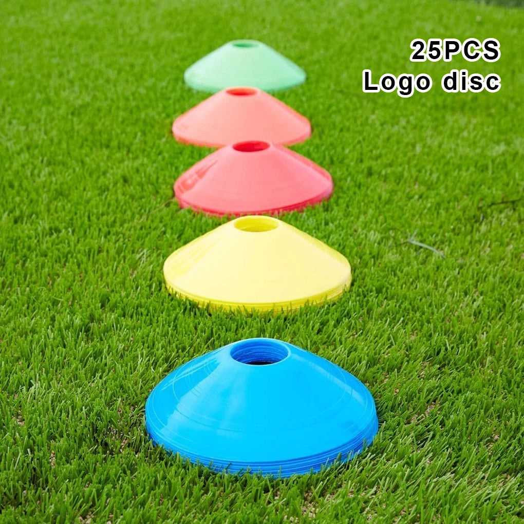 25pcs Cone Set Football Training Equipment for Kid Pro Disc Cones Agility Exercise Obstacles Avoiding Sport Training Accessories